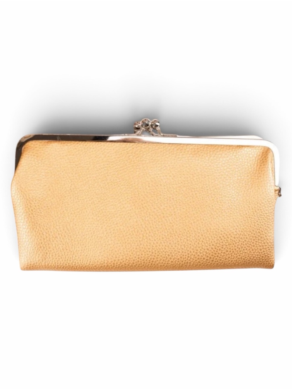Metallic Gold Frame Kiss-Lock Clutch/ Wallet